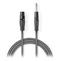 nedis cotg15120gy100 unbalanced xlr audio cable xlr 3 pin female 635 mm male 10 m greyc extra photo 1