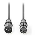 nedis coth15010gy30 balanced xlr audio cable xlr 3 pin male xlr 3 pin female 30 m grey extra photo 2