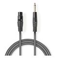 nedis coth15120gy15 unbalanced xlr audio cable xlr 3 pin female 635 mm male 15 m grey extra photo 2 nedis coth15120gy15 unbalanced xlr audio cable xlr 3 pin female 635 mm male 15 m grey extra photo 2