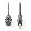 nedis coth23000gy15 mono audio cable 635 mm male 635 mm male nickel plated 150m pvc extra photo 1