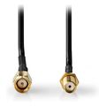 nedis csgl02010bk30 sma cable sma male sma female 50ohm 300m black extra photo 1