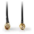 nedis csgl02010bk50 sma cable sma male sma female 50ohm 500m black extra photo 1