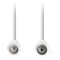 nedis csgl40000wt15 coax cable iec coax male iec coax female 90db 150m white extra photo 1