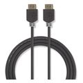 nedis cvbw34000at20 high speed hdmi cable with ethernet hdmi connector hdmi connector 2m anthracite extra photo 2 nedis cvbw34000at20 high speed hdmi cable with ethernet hdmi connector hdmi connector 2m anthracite extra photo 2