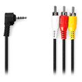 nedis cvgl22400bk10 audio video cable 35mm male 3x rca male 100m black extra photo 2