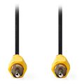 nedis cvgl24100bk20 composite video cable rca male rca male 200m black extra photo 1