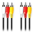 nedis cvgl24300bk15 composite video cable 3x rca male 3x rca male 150m black extra photo 2