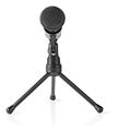 nedis mictj100bk wired microphone on off button with tripod 35 mm extra photo 1