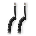 nedis tcgb90100bk20 telecom cable rj10 male rj10 male 200m black extra photo 1