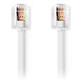 nedis tcgl90200wt20 telecom cable rj11 male rj11 male 200m white extra photo 1