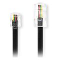 nedis tcgl90201b50 telecom extension cable rj11 male rj45 male 500m blackpn extra photo 1