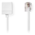 nedis tcgl90205wt50 telecom extension cable rj11 male rj11 female 500m white extra photo 1