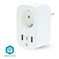 nedis wifip151fwt smartlife wi fi smart plug with type f 1xusb c 2xusb 3680w whitep extra photo 1