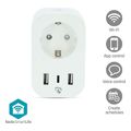 nedis wifip151fwt smartlife wi fi smart plug with type f 1xusb c 2xusb 3680w whitep extra photo 4