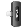 boya by v30 mobile wireless mic for android iphone usb c 2 person vlog w charging case 100m 36h extra photo 2