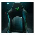 razer iskur v2 black leather gaming chair lumbar support memory foam head cushion extra photo 3