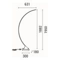 eurolamp fotistiko epidapedio metalliko led 45w 2700lm 3000k 840x1950mm mayro arte illumina media extra photo 2