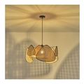 eurolamp fotistiko kremasto rattan 1xe27 max15w 390x1270mm kafe mayro arte illumina kai extra photo 1