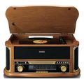 lenco classic phono tcd 2551wd wooden retro turntable with bt am fm radio usb encoding and speaker extra photo 4