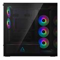 case arctic xtender mirror black window w o gpu vertical mount mid tower case w a rgb fans extra photo 2