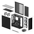 case arctic xtender mirror black window w o gpu vertical mount mid tower case w a rgb fans extra photo 6
