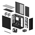 arctic xtender black mirrow black window with gpu vertical mount mid tower case w a rgb fans extra photo 4