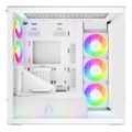 arctic xtender white transparent window with gpu vertical mount mid tower case w a rgb fans extra photo 1