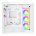 arctic xtender white transparent window w o gpu vertical mount mid tower case w a rgb fans extra photo 2