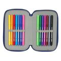 safta fc barcelona double filled pencil case 28pcs navy blue extra photo 2