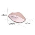 hama �wm 500� wireless mouse ergonom 6 buttons w o click noise battery pink extra photo 5