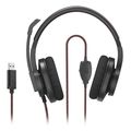 hama hs usb400 v2 pc office headset stereo black extra photo 2