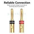 vention 1 pair speaker banana plugs gold plated extra photo 4