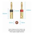 vention 1 pair speaker banana plugs gold plated extra photo 7