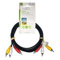 nedis cvgl24300bk20 composite video cable 3xrca male 3xrca male 200m black extra photo 2 nedis cvgl24300bk20 composite video cable 3xrca male 3xrca male 200m black extra photo 2