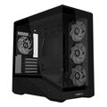 mini micro atx case lian li vector v100 mini black 4 x 120mm argb led rgb strip �tempered�glass extra photo 3