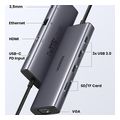 ugreen type c hub cm498 15601 3xusb a 30 type c hdmi vga jack 35mm rj45 sd microsd grey extra photo 2 ugreen type c hub cm498 15601 3xusb a 30 type c hdmi vga jack 35mm rj45 sd microsd grey extra photo 2