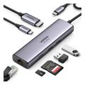 ugreen type c hub cm512 60515 2x usb a 30 type c hdmi sd microsd rj45 grey extra photo 2