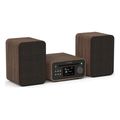 pure classic stereo mini olokliromeno hxosystima me bluetooth coffee brown walnut extra photo 1