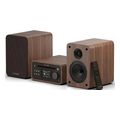 pure classic stereo mini olokliromeno hxosystima me bluetooth coffee brown walnut extra photo 2