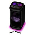 akai dj by6l forito party speaker me mpataria discoball lights bluetooth 50 12 woofer 150w rms extra photo 2