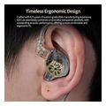 kz edx lite transparent grey no mic iem 35 in ear monitor earphones super linear hifi bass extra photo 4