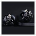 kz edx pro black no mic iem 35 in ear monitor earphones 1dd dynamic hifi bass noise cancelling extra photo 1