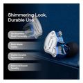 kz zs10 pro blue with mic iem 35 musician in ear monitor earphones 4ba 1dd 5 driver 10mm metal extra photo 3