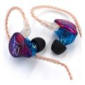 kz zst purple no mic iem 35 in ear monitor earphones dynamic hybrid dual driver 1ba 1dd extra photo 2