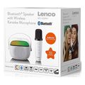 lenco btc 020wh hxeio bt me asyrmato mikrofono kai karaoke rgb extra photo 5