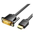 hdmi to dvi 24 1 cable vention abfbi 3m 4k 60hz 1080p 60hz black extra photo 1