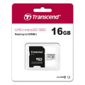 transcend 300s ts16gusd300s a 16gb micro sdhc uhs i u1 v30 a1 class 10 with adapter extra photo 1