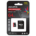 adata ausdx64gui3v30sha2 ra1 high endurance 64gb micro sdxc uhs i u3 v30 a2 extra photo 1