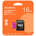 adata ausdh16guicl10 ra1 premier 16gb micro sdhc uhs i class 10 with adapter extra photo 1