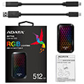 adata ase770g 512gu32g2 cbk portable ssd se770g rgb 512gb usb32 gen 2 type c extra photo 6